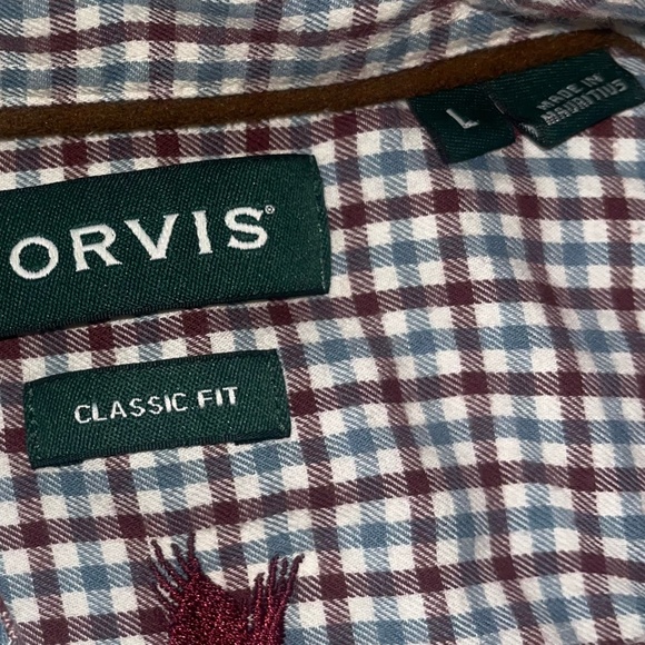 Orvis Size L Plaid Button Down - Picture 3 of 4